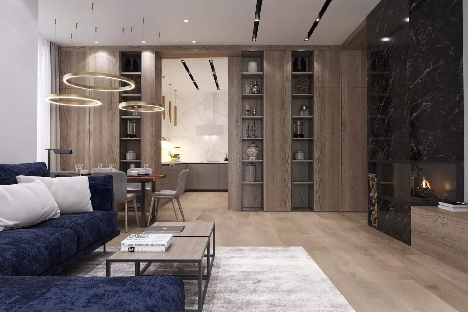 Дизайн вітальні в приватному будинку