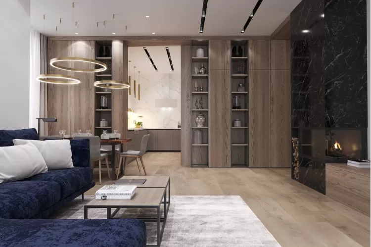 Дизайн вітальні в приватному будинку