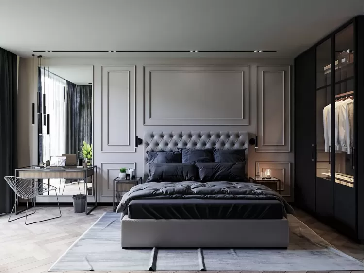 На изображении дизайн спальни студия Novoselskiy Design