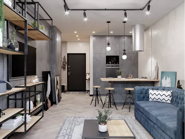 Вітальня ЖК Французький квартал – нове фото дизайнера інтер'єру № 36