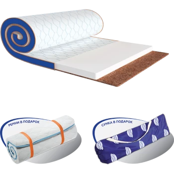 Тонкий матрас Sleep&Fly mini Flex 2 в 1 Kokos (Жаккард)