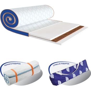 Тонкий матрас Sleep&Fly mini Flex Kokos (Жаккард)