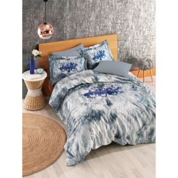 Комплект постельного белья Beverly Hills Polo Club - BHPC 018 Blue евро