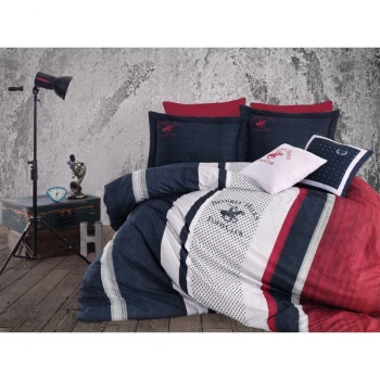Комплект постельного белья Beverly Hills Polo Club - BHPC 023 Dark Blue евро