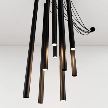 Дизайнерская люстра Tube black 8