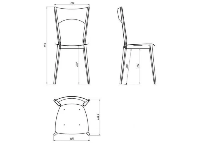  Стул Model-T Black  3 — купить в PORTES.UA