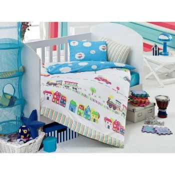 Постільна білизна для немовлят Eponj Home - Tren Mavi