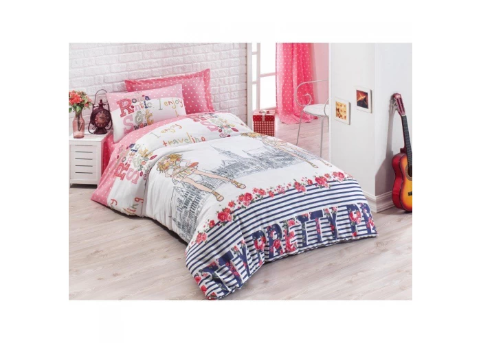  Підліткова постільна білизна Eponj Home - Pretty Pembe  1 — замовити в PORTES.UA