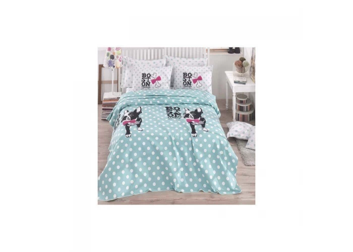  Підліткова постільна білизна Eponj Home Pike - Boston mint  1 — замовити в PORTES.UA