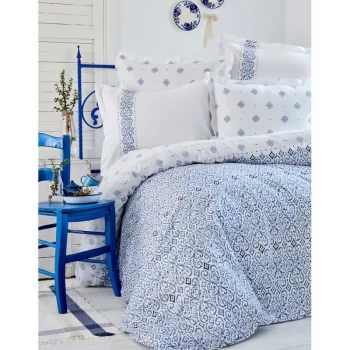 Комплект постільної білизни Karaca Home - Marino blue 2017-2 блакитний полуторний