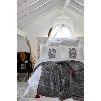 Комплект постельного белья с пледом Karaca Home - Dream Catcher 2019-1 евро