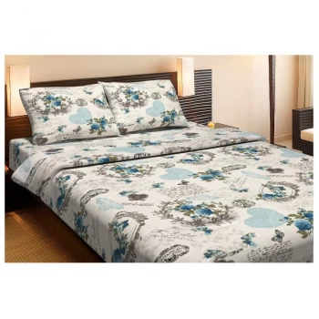 Комплект постільної білизни Lotus Ranforce - Boulevard бірюзовий євро
