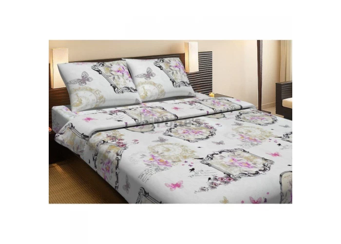  Комплект постельного белья Lotus Life Collection - Ameli бежевое Евро  1 — купить в PORTES.UA