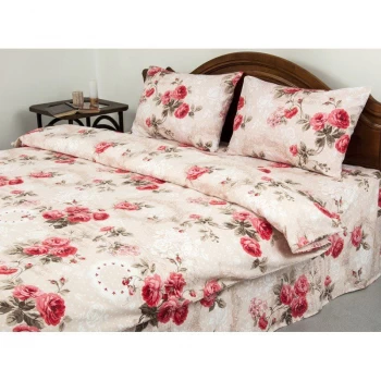 Комплект постільної білизни Lotus Ranforce - Eva кава сімейна