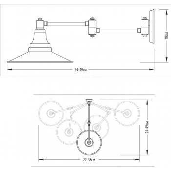 Бра – Настенное бра 2-х поворотное, арт. 2091