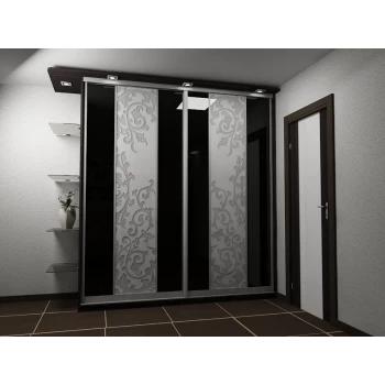 Шкаф купе с пескоструйным рисунком под заказ 10