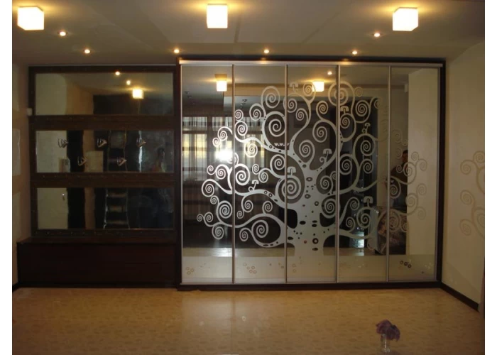  Шафа купе з піскоструминним малюнком на замовлення 20  1 — замовити в PORTES.UA