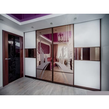 Шкаф купе с пескоструйным рисунком под заказ 1