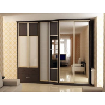 Шкаф-купе с зеркальными дверями под заказ 17