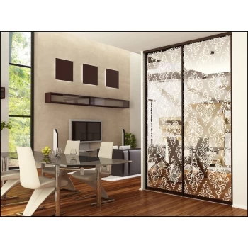 Шафа купе з піскоструминним малюнком на замовлення 13