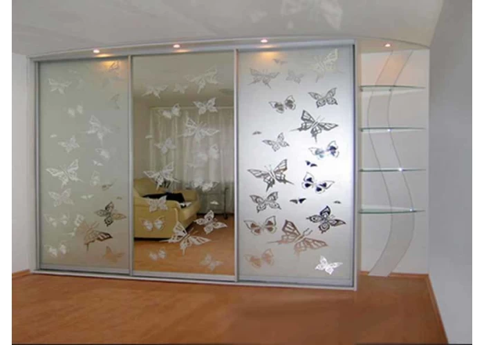  Шкаф купе с пескоструйным рисунком под заказ 15  1 — купить в PORTES.UA