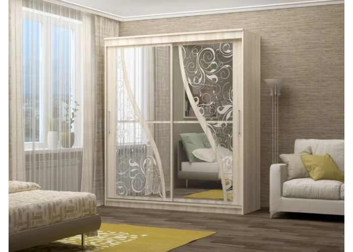  Шафа купе з піскоструминним малюнком на замовлення 7  1 — замовити в PORTES.UA