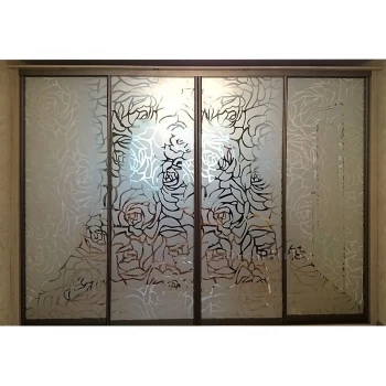 Шафа купе з піскоструминним малюнком на замовлення 9