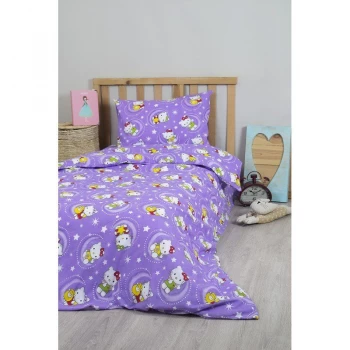 Підліткова постільна білизна Lotus Young - Hello Kitty Star V2 фіолетовий