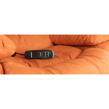 Крісло Честер помаранчевий у тканині реклайнер