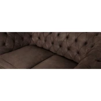 Двомісна софа Честерфілд-2 (Темна шкіра)