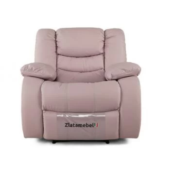 Крісло Честер рожеве у шкірі