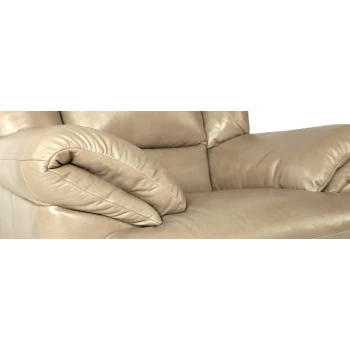 Крісло Баварія коричневе у шкірі з реклайнером