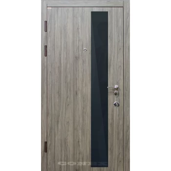 Вхідні двері в квартиру – М-52 чорне скло, всередині дзеркало