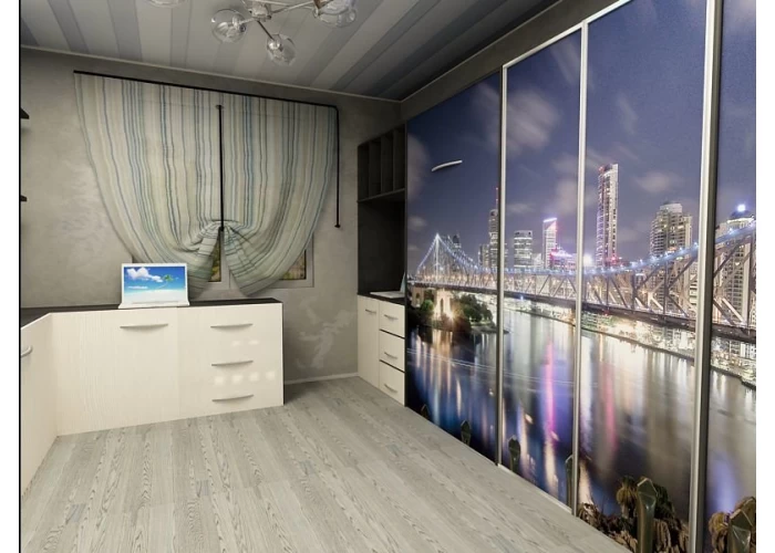  Шкаф-купе с фотопечатью под заказ 25  1 — купить в PORTES.UA