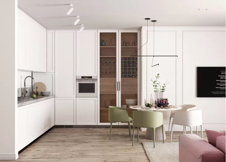 Кухня — Дизайн-проект квартиры-студии в ЖК Республика 65 м.кв — cтудия дизайна GRIGOROVICH