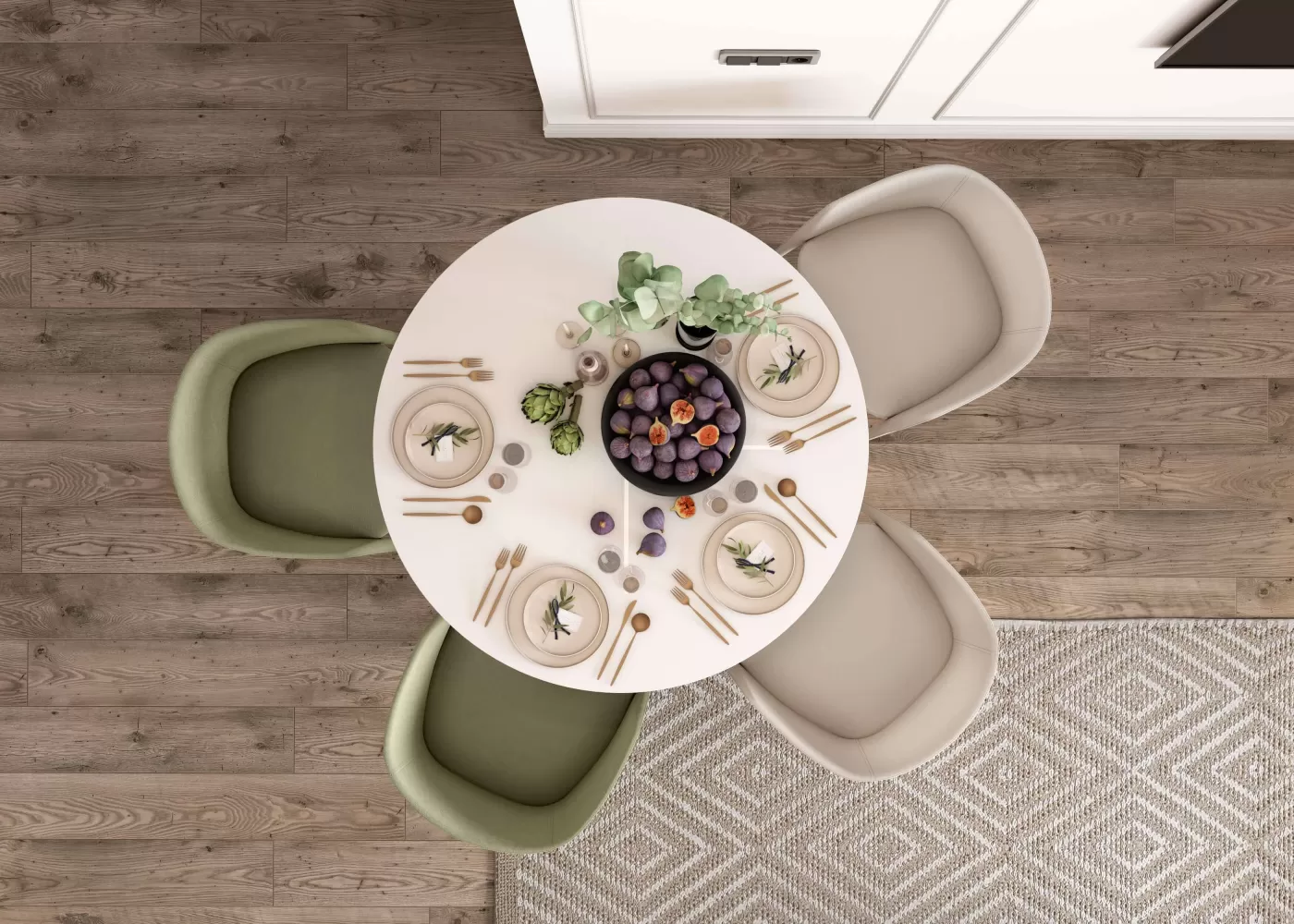 Обеденная зона — Дизайн-проект квартиры-студии в ЖК Республика 65 м.кв — cтудия дизайна GRIGOROVICH