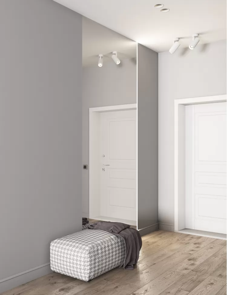 Прихожая — Дизайн-проект квартиры-студии в ЖК Республика 65 м.кв — cтудия дизайна GRIGOROVICH