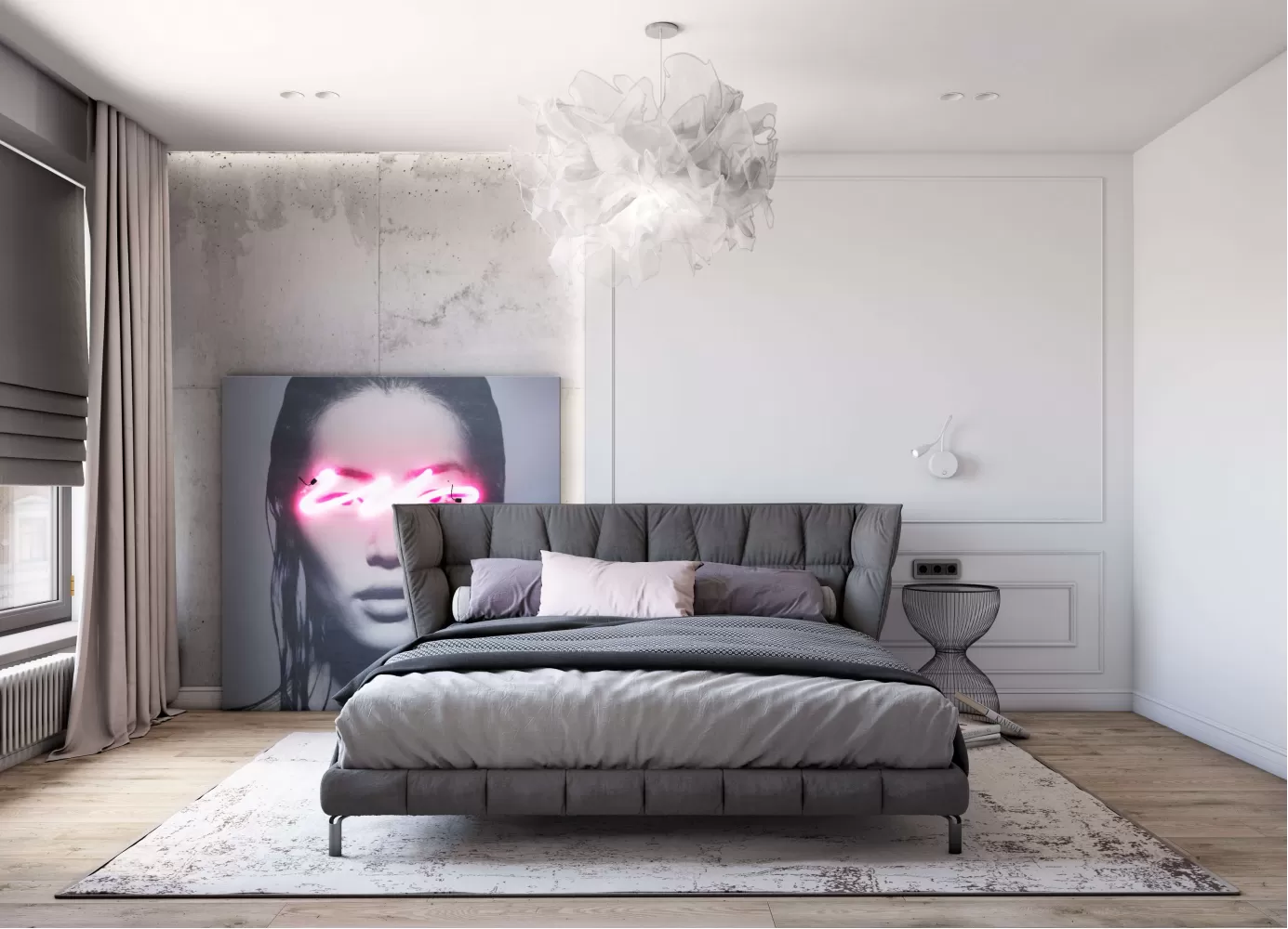 Спальня — Дизайн-проект квартиры-студии в ЖК Республика 65 м.кв — cтудия дизайна GRIGOROVICH