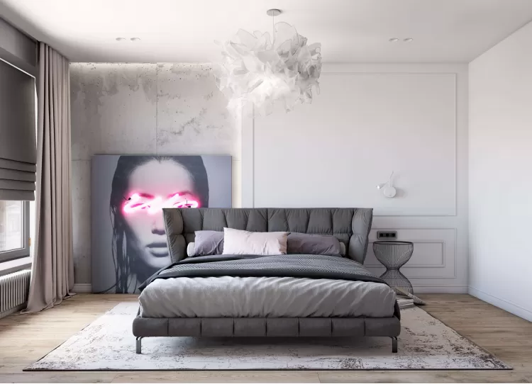 Спальня — Дизайн-проект квартиры-студии в ЖК Республика 65 м.кв — cтудия дизайна GRIGOROVICH