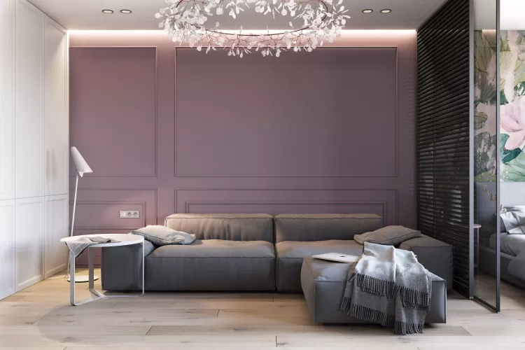 Гостиная — Дизайн-проект квартиры-студии в ЖК Синергия 3+, 40м.кв — cтудия дизайна GRIGOROVICH