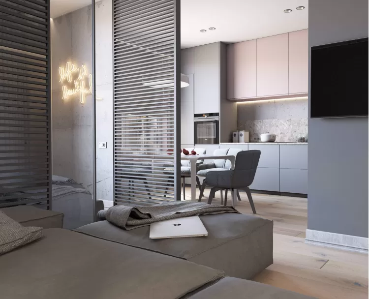 Вітальня — Дизайн-проект квартири-студії в ЖК Синергія 3+, 40м.кв — cтудія дизайну GRIGOROVICH