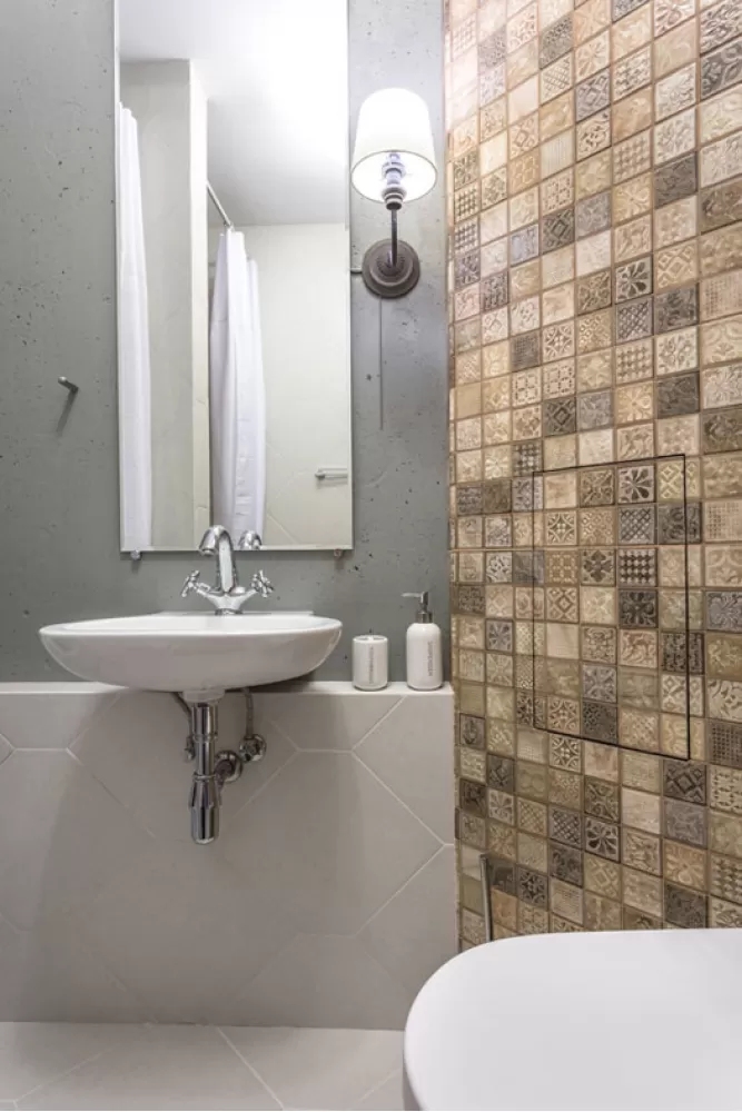 Санузел — Дизайн 2-комнатной квартиры Soft Scandinavian Loft, 40 м.кв — дизайнер Ира Сазонова