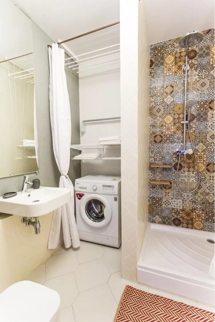 Санузел — Дизайн 1-комнатной квартиры Studio Open Space, ЖК Комфорт Таун, 40 м.кв — дизайнер Сазонова Ира