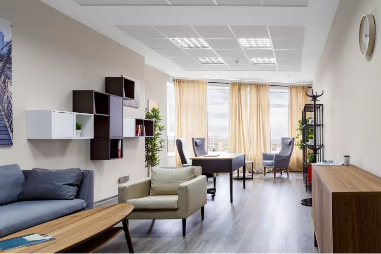 Кабінет у дизайн-проект та комплектація офісу меблями ІКЕА — дизайнер Сазонова Іра