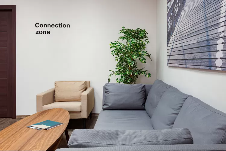 Connection zone в дизайн-проекте и комплектацию офиса мебелью ИКЕА — дизайнер  Сазонова Ира 