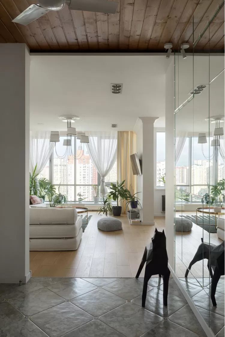 Открывающееся пространство — Дизайн-проект 2-комнатной квартиры "Forever young" White Cozy Home в ЖК River Stone, 85м.кв — дизайнер Сазонова Ира