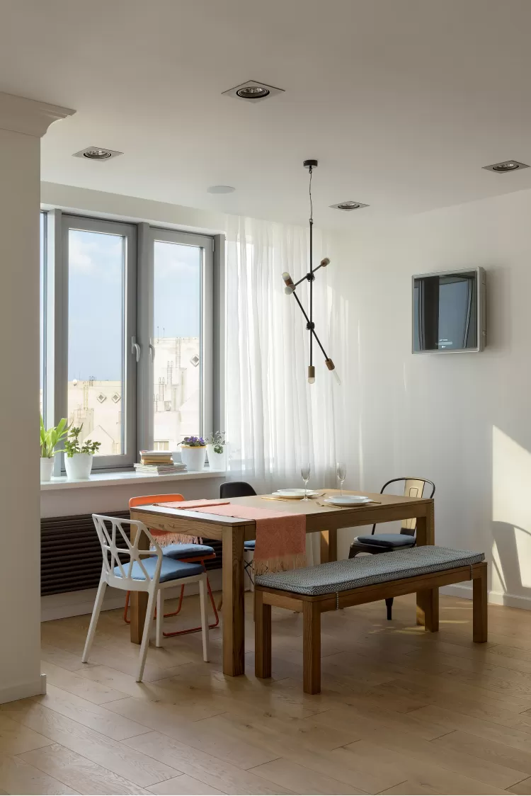 Обідня зона - Дизайн-проект 2-кімнатної квартири "Forever young" White Cozy Home в ЖК River Stone, 85м.кв - дизайнер Сазонова Іра