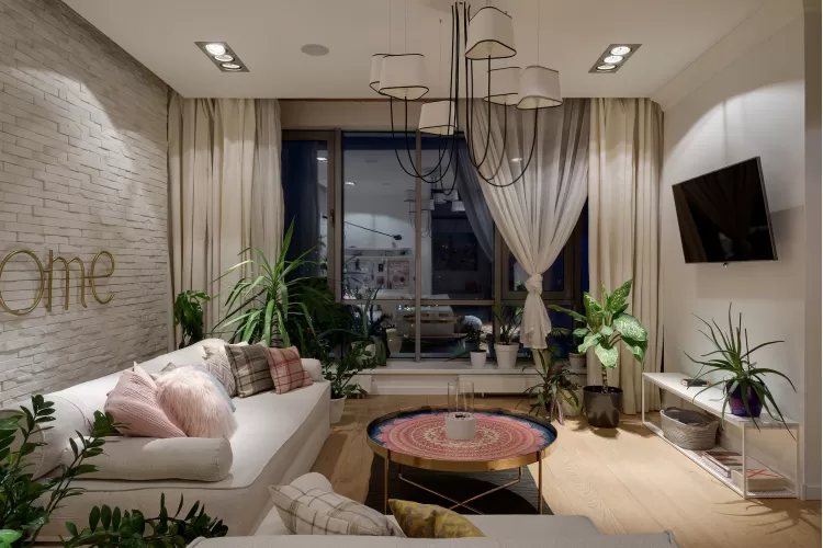 Вечірня вітальня – оригінальне фото дизайну № 1785