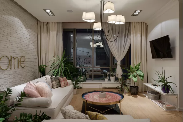 Освітлення у вітальні – чудове фото фото-ідея № 1787