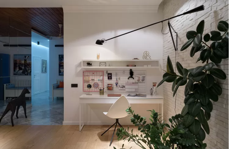 Освещение зоны письменного стола – оригинальное фото вдохновение № 1786